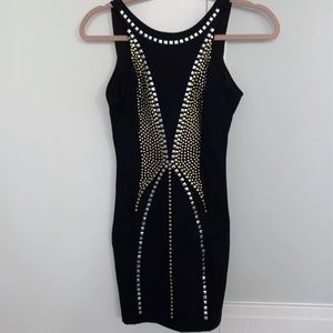 Bebe black mini bodycon dress